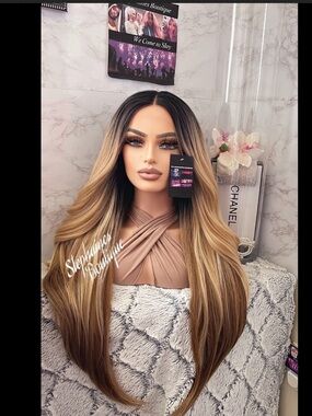 Human Hair Blended Lace Front Wig